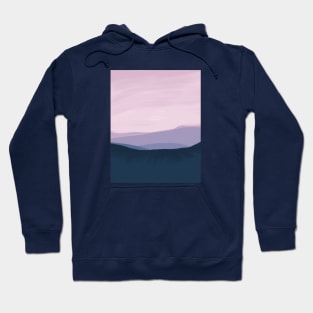 Blue Mountains with a Pink Sky Hoodie